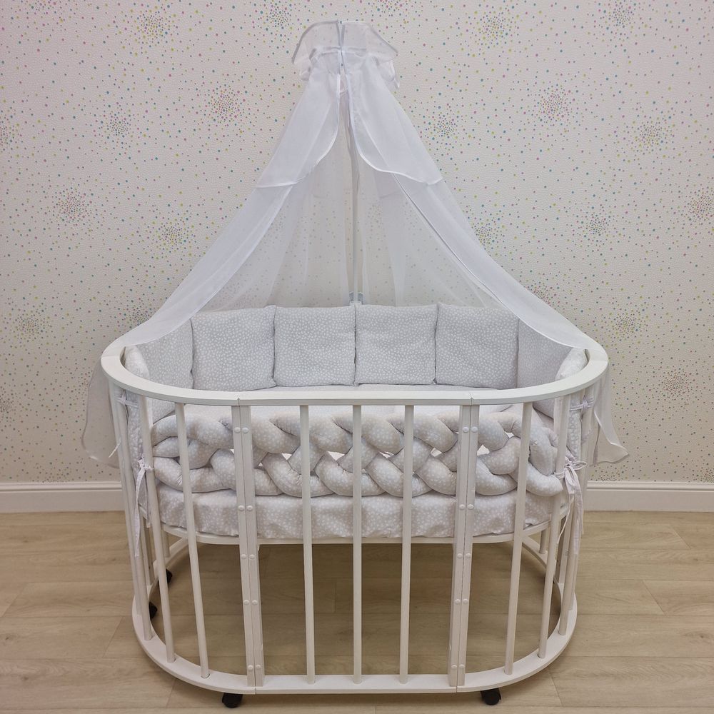 КПБ 15 пр (балдахин + борт + пододеяльник + одеяло + наволочка + подушка + простынь (бязь) коса артикул анонс 1157-0-1_11