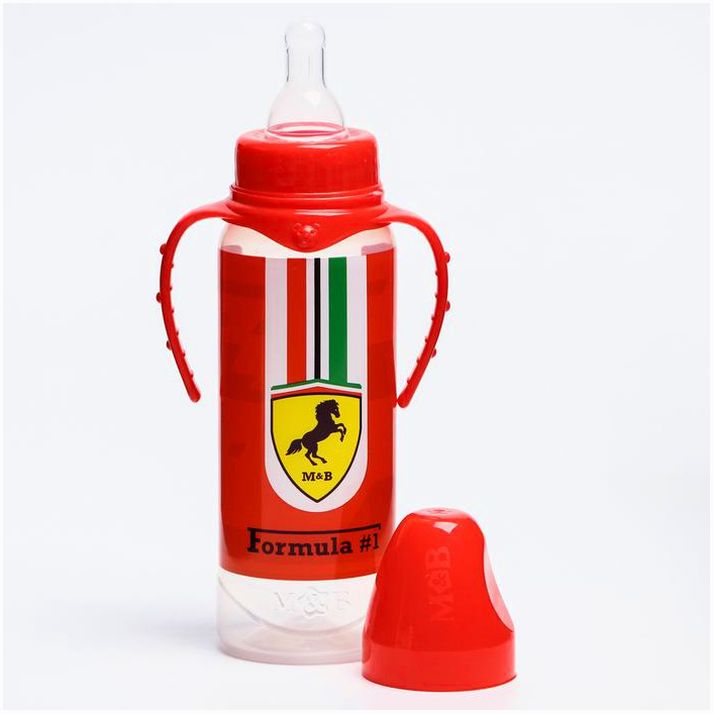 Картинка Бутылочка для кормления «Формула №1», классическое горло, 250 мл., от 0 мес., цилиндр, с ручками (№5399882) от магазина Мир детей Товары для Новорожденных