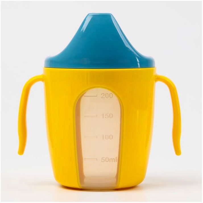 № 7386896 Поильник детский с твёрдым носиком Protect Me, 200 мл, цвет желтый