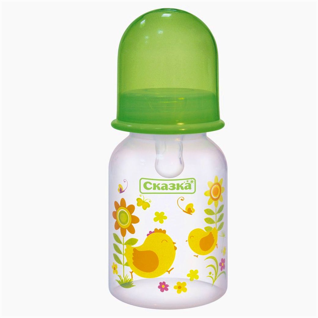 Картинка Бутылочка классическая (пластик, силиконовая соска) (№1152С) от магазина Мир детей Товары для Новорожденных