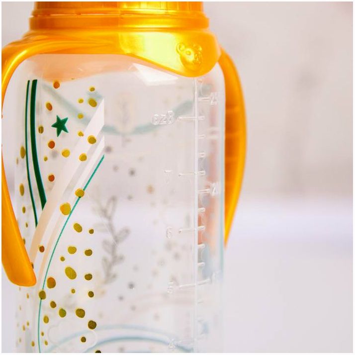 Картинка Бутылочка «Новогодний», клас горло, 250 мл, от 3 мес, цилиндр, подарочная упаковка, с ручками (№5032018) от магазина Мир детей Товары для Новорожденных