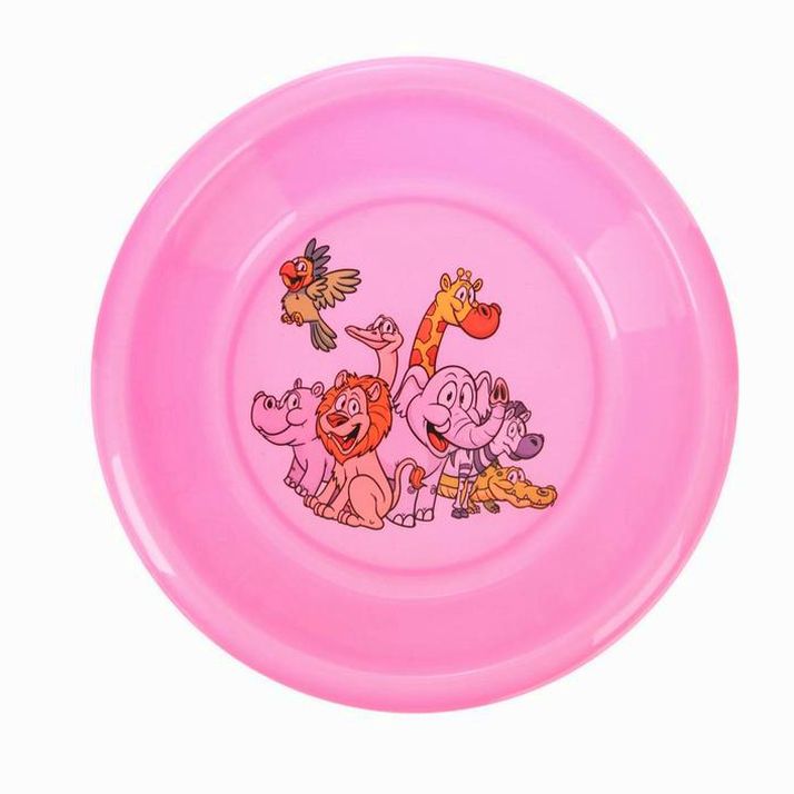 № 2932055 Миска детская, 250 мл, пластиковая с рисунком, цвет розовый