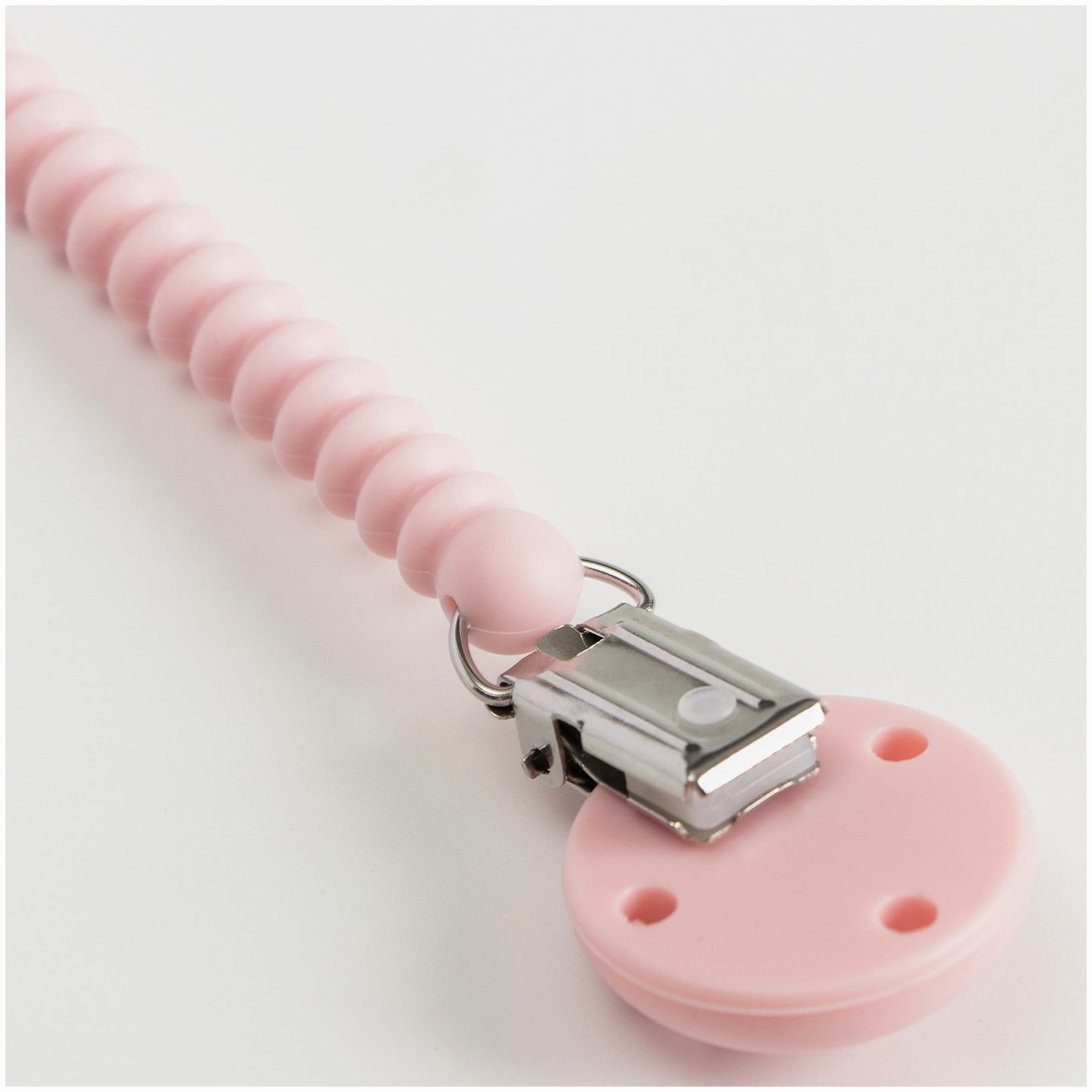 Картинка Держатель для соски - пустышки «Кольца», силиконовый, цвет розовый (№6977553) от магазина Мир детей Товары для Новорожденных