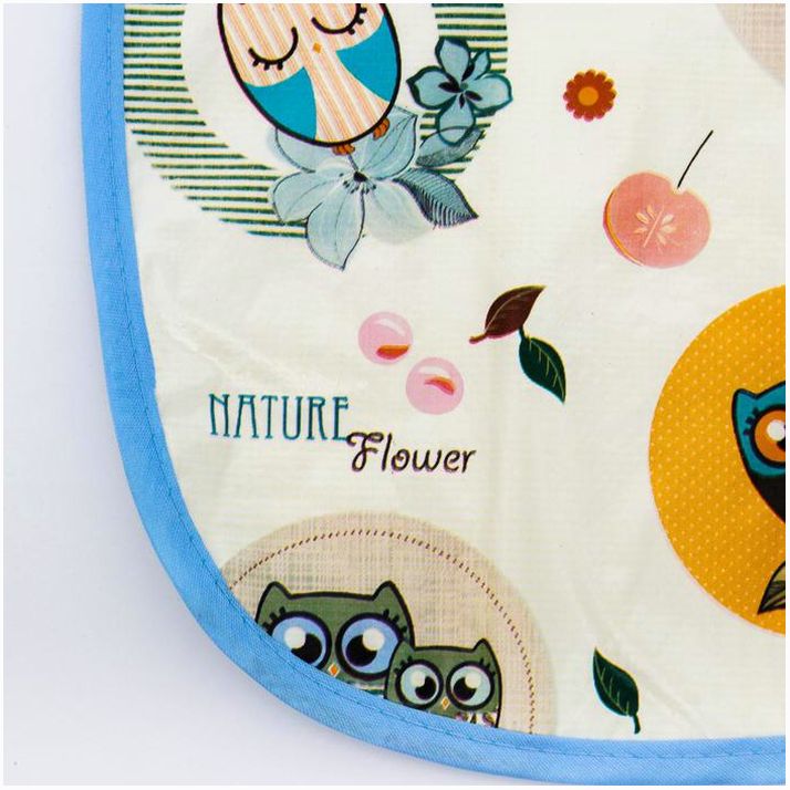 № 1125174 Нагрудник для кормления «Совы» непромокаемый на завязках, МИКС