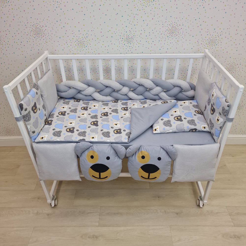 КПБ 14 пр (борт + пододеяльник + одеяло + наволочка + подушка + простынь (бязь) артикул анонс 1190-0-1бб_07