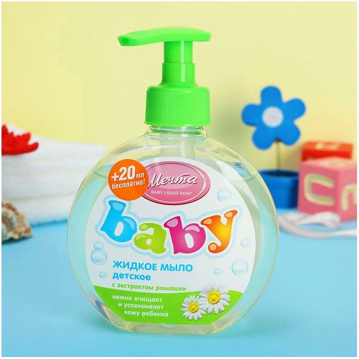 Жидкое мыло детское «Мечта Baby» с экстрактом ромашки, 250 мл артикул анонс 3018825