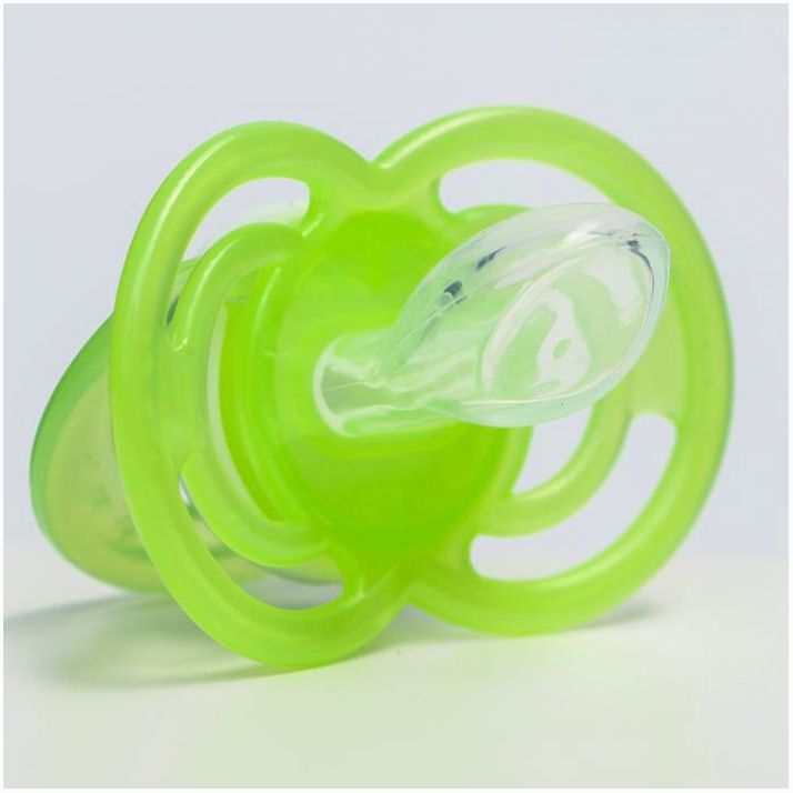 Картинка Пустышка силиконовая ортодонтическая, от 3 до 6 мес., цвет голубой (№2825292) от магазина Мир детей Товары для Новорожденных