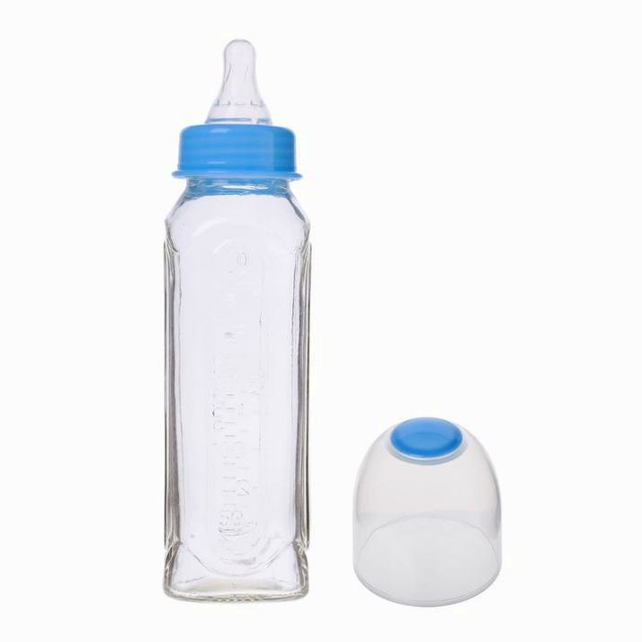 № 1613539 Бутылочка для кормления, классическое горло, стеклянная, средний поток, 240 мл, от 6 мес, цвета МИКС