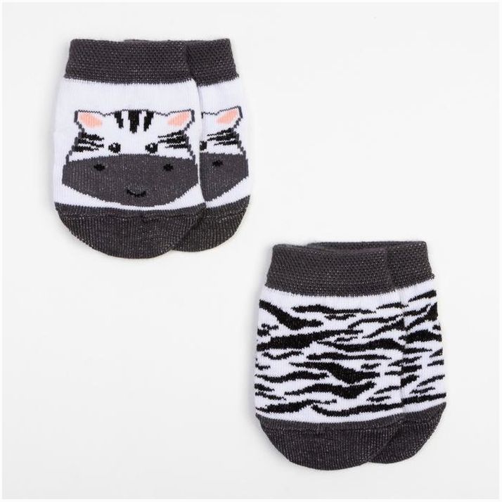 № 9085170 Набор носков Крошка Я «Зебра», 2 пары, 6-8 см