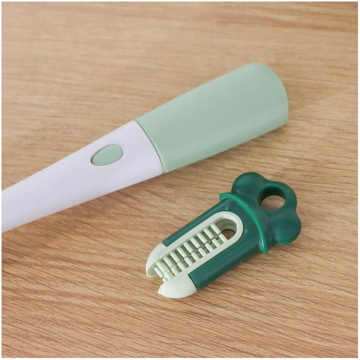 Картинка Ершик-щетка для мытья бутылочек, с двумя дополнительными щетками, губка 5 см, длина 28 см (№9791961) от магазина Мир детей Товары для Новорожденных