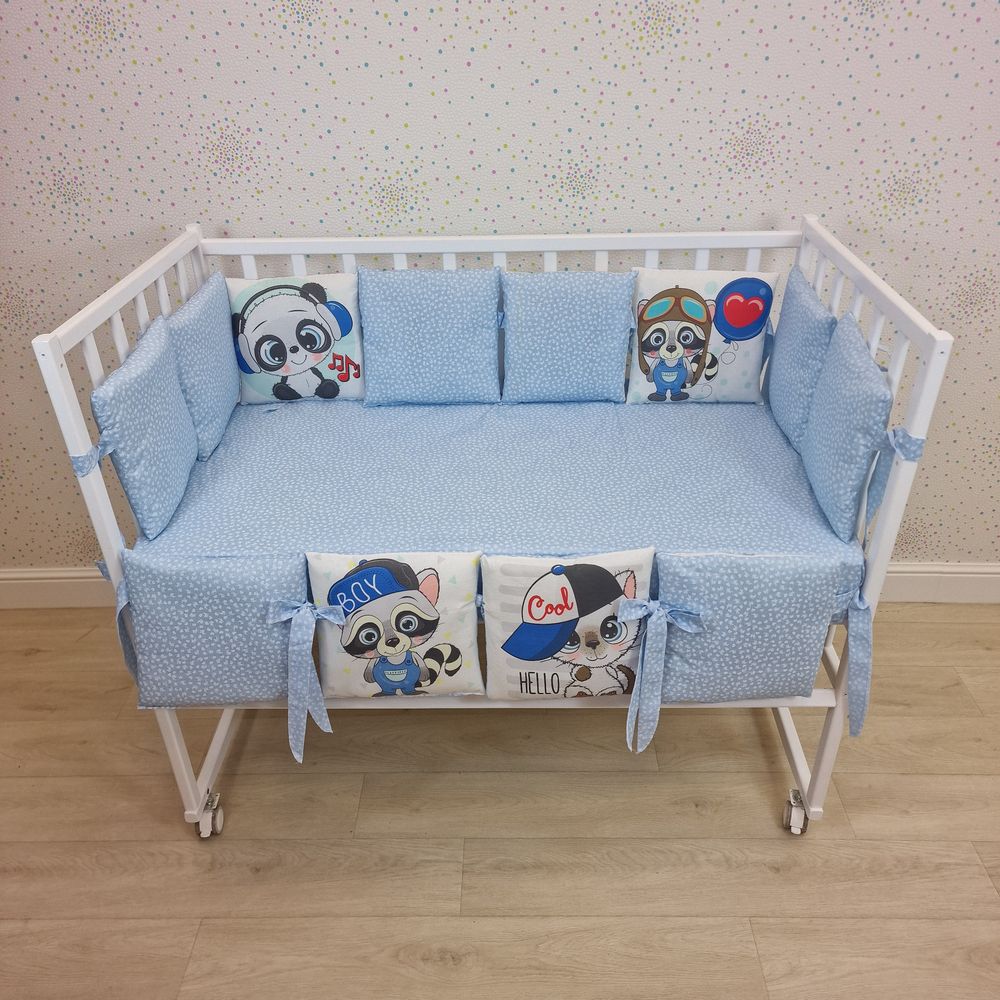 Картинка Бортик "купон" из 4+8 подушек по всему периметру кроватки (бязь/перкаль + синтепон) (№К109_4а8) цвета в ассортименте от магазина Мир детей Товары для Новорожденных