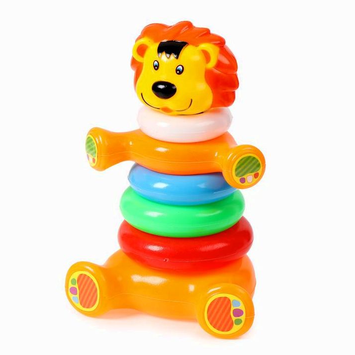 Пирамидка «Львёнок», 6 колец артикул анонс 5273403