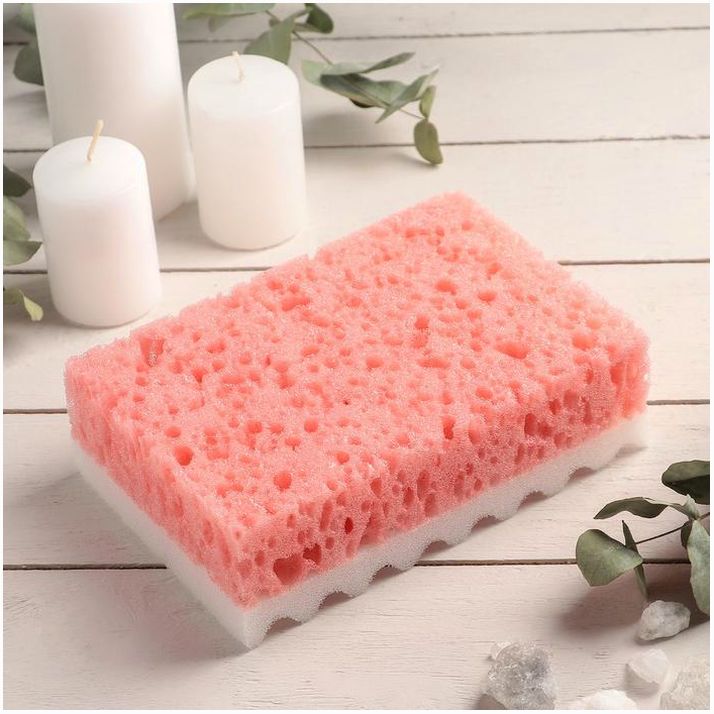 № 672727 Губка для тела массажная «Совершенство», 16,5?10,5?5 см, цвет МИКС