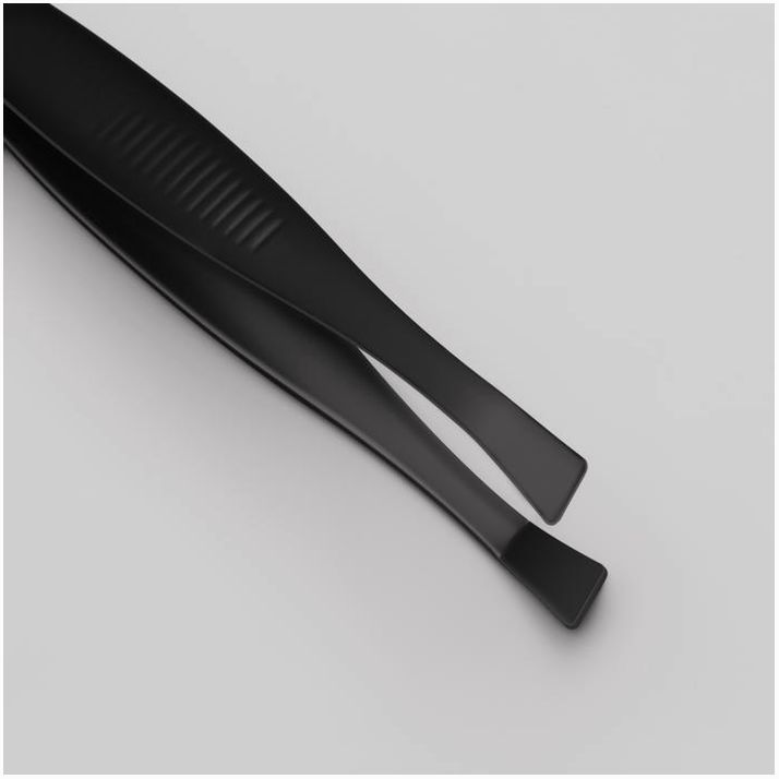 № 1492255 Пинцет скошенный, узкий, 8,5 см, цвет чёрный