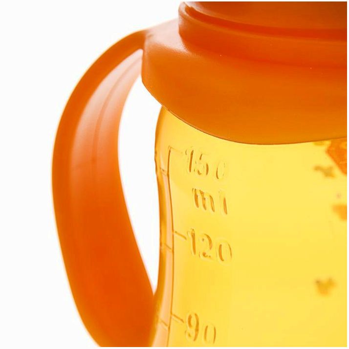 Картинка Бутылочка для кормления цветная с ручками, 150 мл, от 0 мес., цвет золотой (№2825265) от магазина Мир детей Товары для Новорожденных