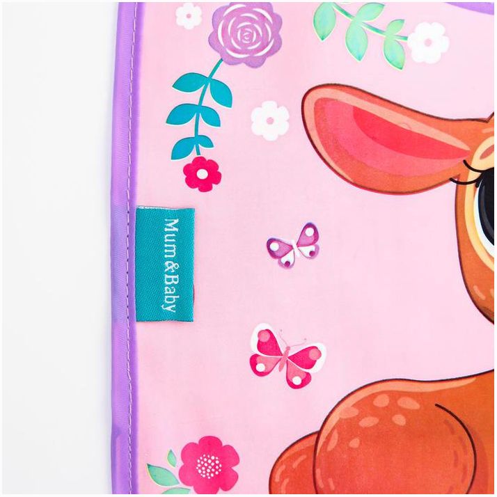 № 4645592 Нагрудник для кормления «Олененок» непромокаемый на липучке, с карманом