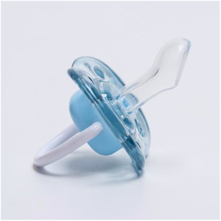 Картинка Соска - пустышка ортодонтическая, силикон, +6 мес., с колпачком, цвет голубой (№4780670) от магазина Мир детей Товары для Новорожденных