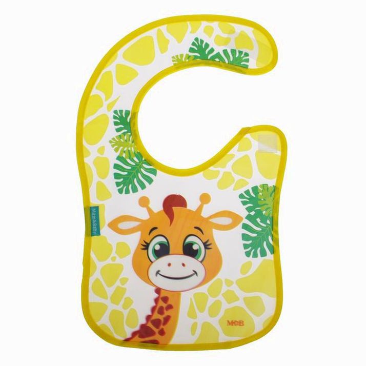 Нагрудник для кормления «Жирафик Лило» непромокаемый на липучке, с карманом артикул анонс 2237102