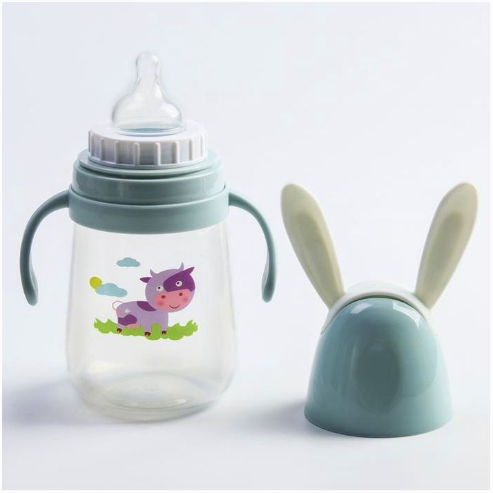 Картинка Бутылочка для кормления «Веселые зверята», 400 мл., цвет МИКС (№4724439) от магазина Мир детей Товары для Новорожденных