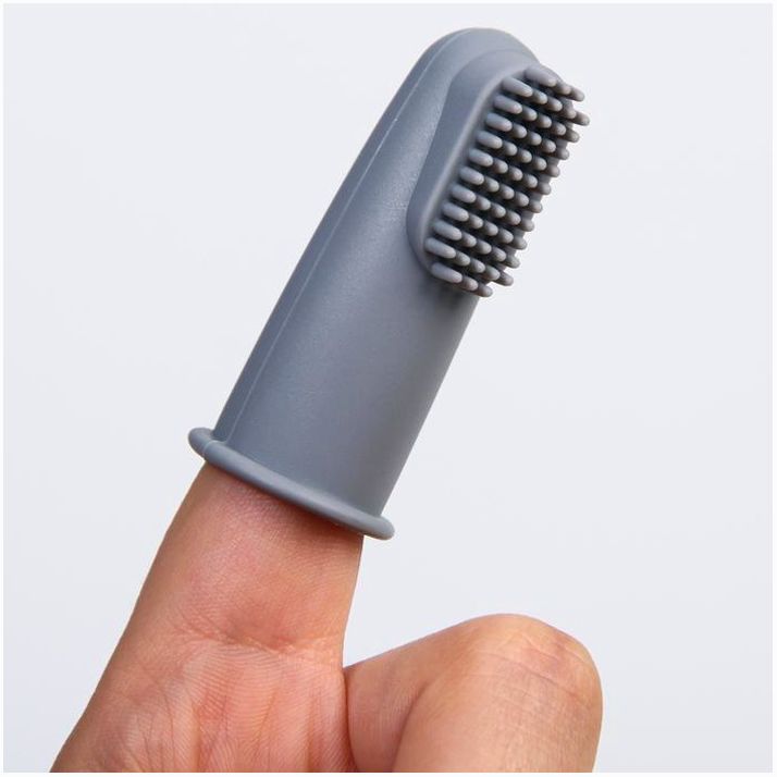 № 6913480 Детская зубная щетка, прорезыватель - массажер, силиконовая, на палец от 3 мес.