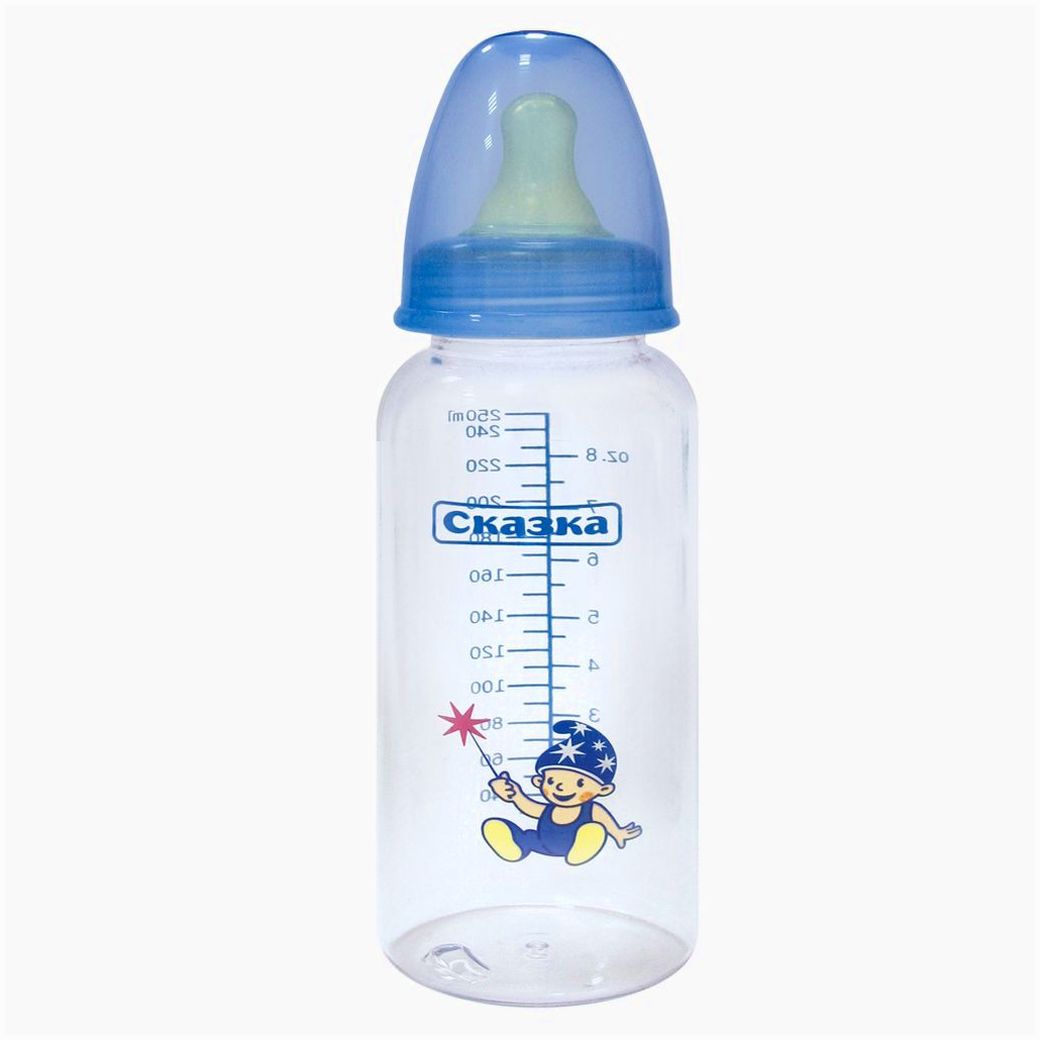Картинка Бутылочка классическая (пластик, силиконовая соска) (№1104С) от магазина Мир детей Товары для Новорожденных