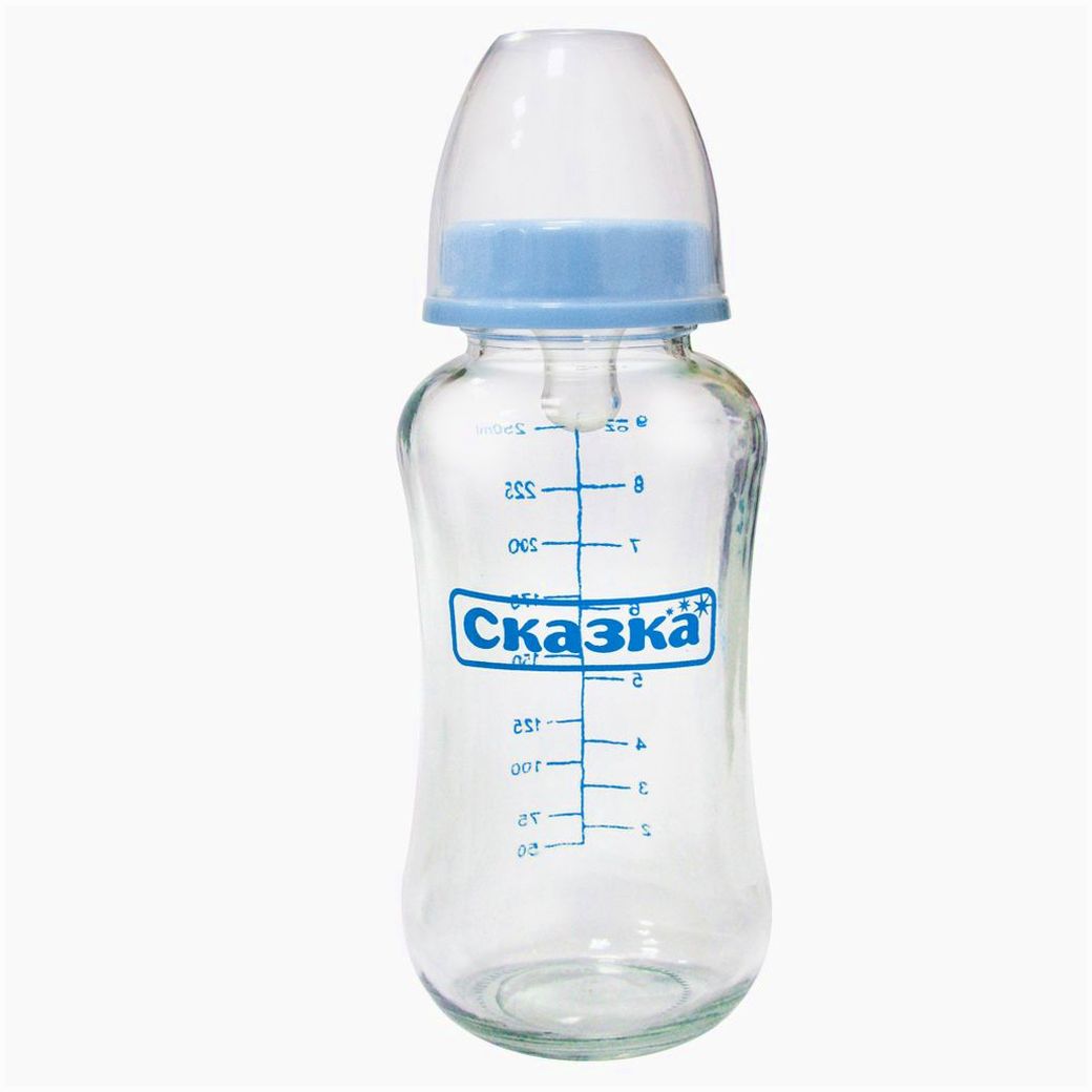 № 1022С Бутылочка фигурная (стекло,силиконовая соска)