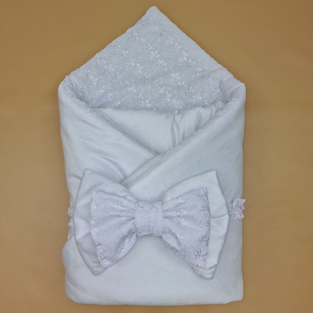 Комплект на выписку 2 пр: одеяло+бант (двухсторонний) артикул анонс 1876в-0-1_м_20