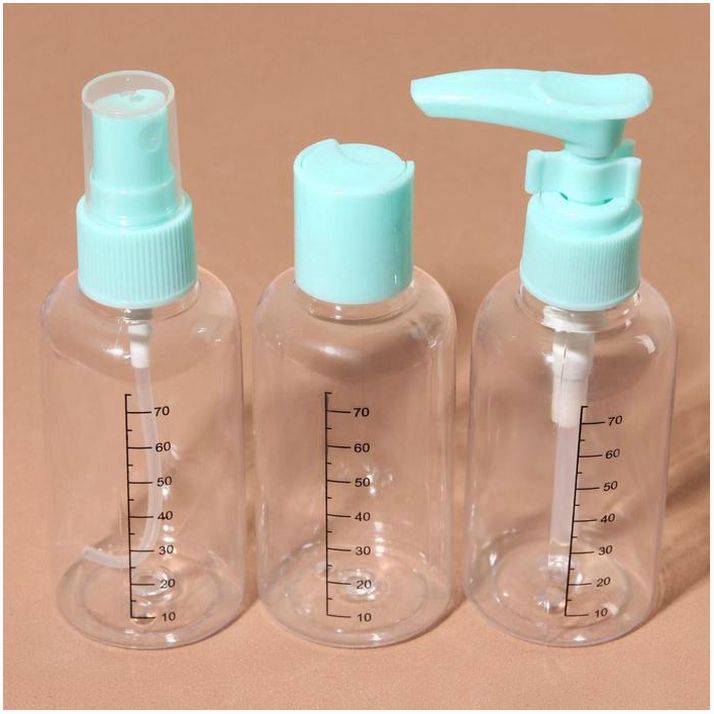 № 3547452 Набор для хранения, 3 предмета, со шкалой деления, цвет розовый