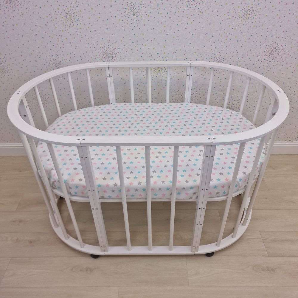 Простыня на резинке на овальную кровать (бязь) артикул анонс 257_25