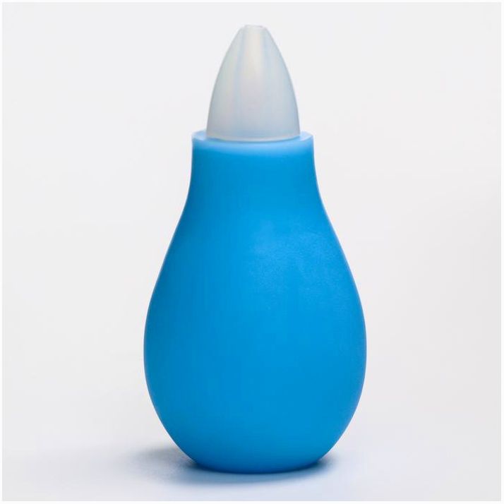 Детский назальный аспиратор, с колпачком, цвет голубой артикул анонс 5276538