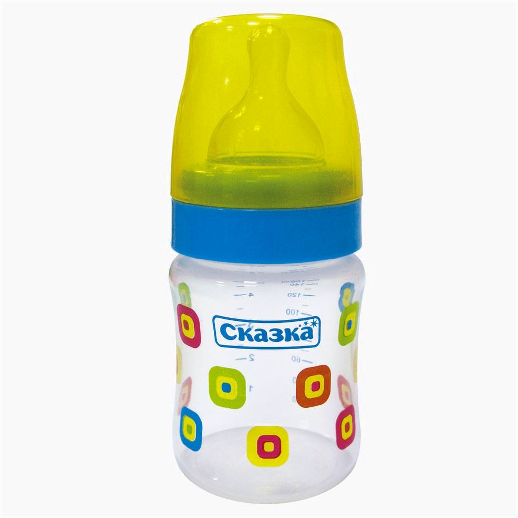 № 1196С Бутылочка с талией, с широким горлом (пластик, силиконовая соска)