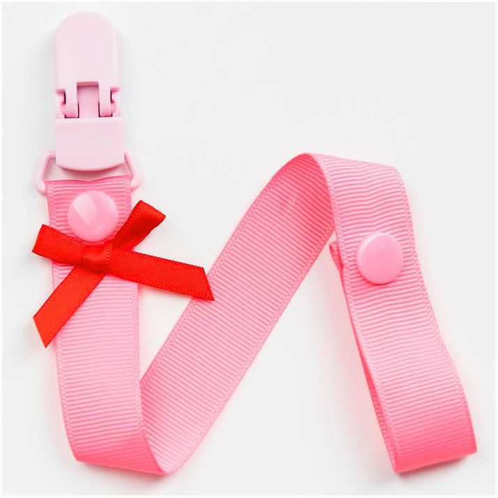 Держатель для соски - пустышки , ниблера «Маленькая леди» на ленте артикул анонс 2792840