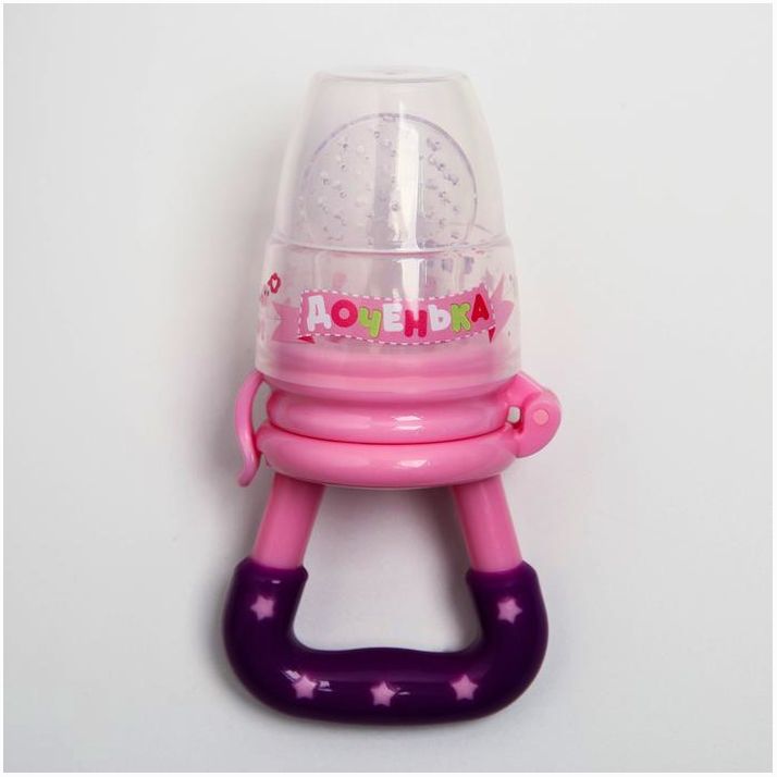 Ниблер «Доченька», с силиконовой сеточкой, цвет розовый артикул анонс 1594089