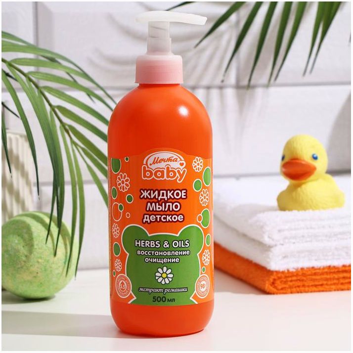 Жидкое мыло МЕЧТА BABY с экстрактом Ромашки, 500 мл артикул анонс 9136535