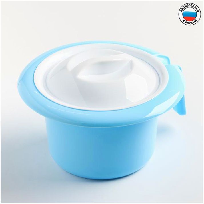 Горшок туалетный детский «Кроха», цвет голубой, 1750 мл артикул анонс 4672512