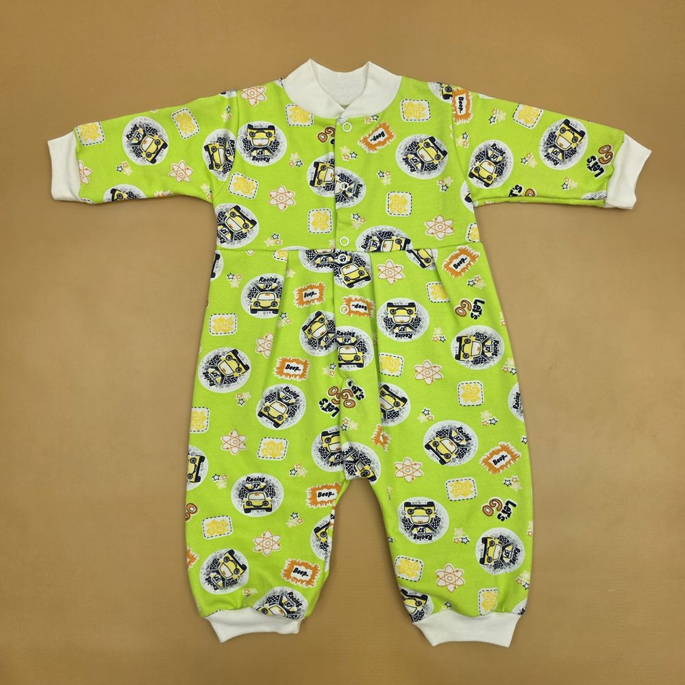 Комбинезон №1 (футер, кнопки спереди, открытые ручки и ножки) артикул анонс 0305-68МД