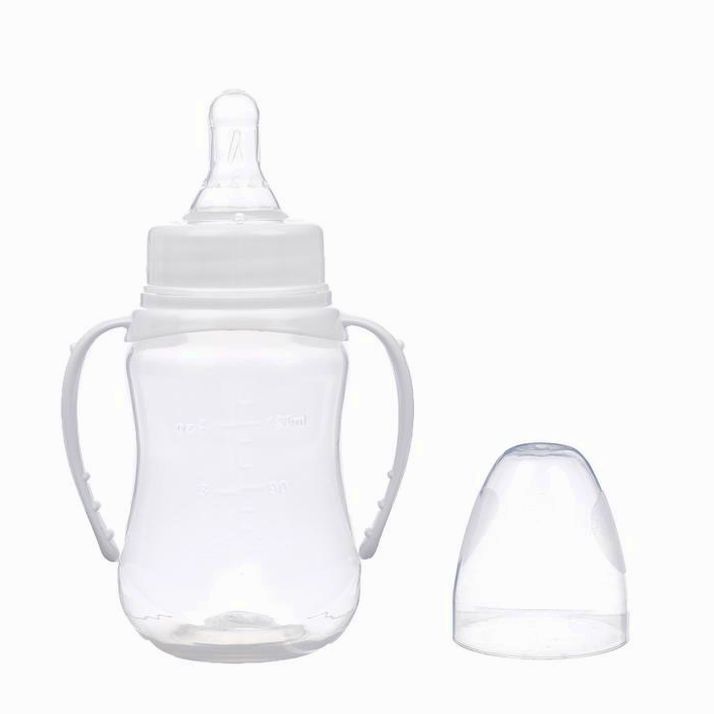 № 2969768 Бутылочка для кормления, классическое горло, приталенная, с ручками, 150 мл., от 0 мес., цвет белый