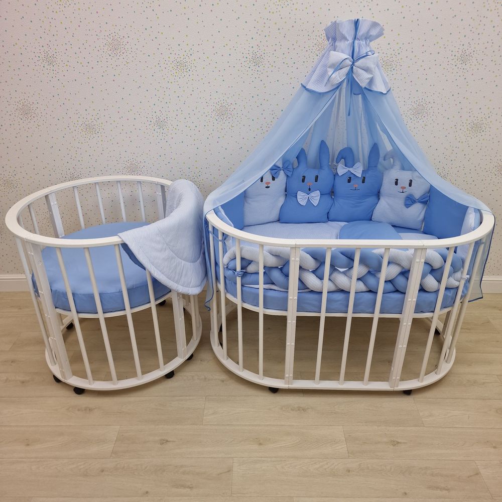 КПБ 17 пр (балдахин + борт + пододеяльник + 2 одеяла + наволочка + подушка + 2 простынки (бязь) артикул анонс 1186-О-1_02