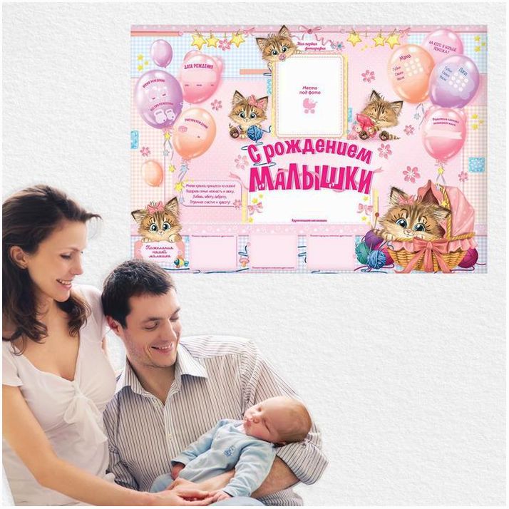 Картинка Набор для проведения детского праздника "С рождением малышки" (№1284888) от магазина Мир детей Товары для Новорожденных