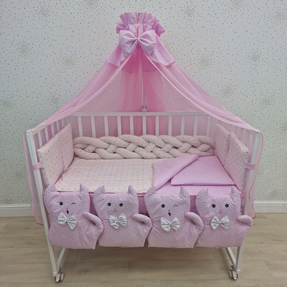 КПБ 17 пр (балдахин + борт + пододеяльник + одеяло + наволочка + подушка + простынь (плюш/бязь) артикул анонс 1180-0-1_07