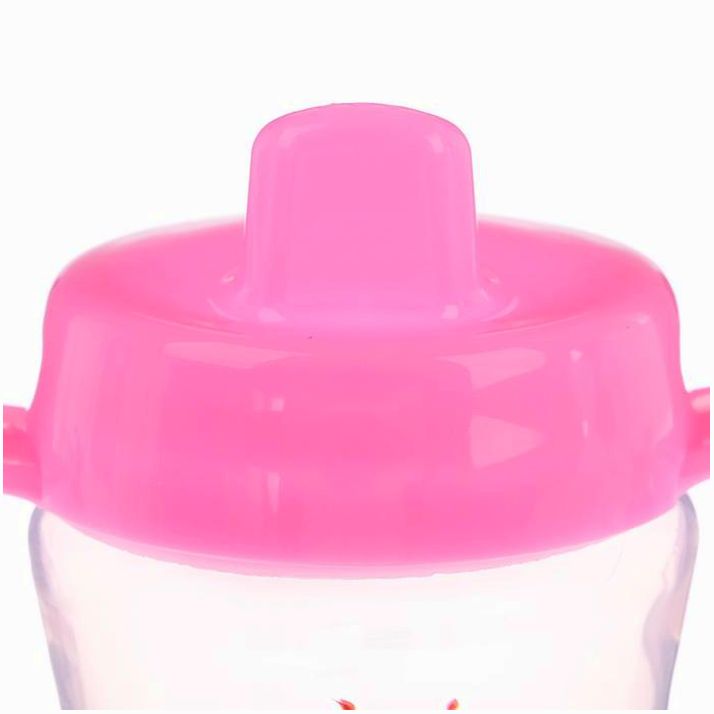 Картинка Поильник с ручками, твёрдый носик, 210 мл, цвет розовый МИКС (№2825453) от магазина Мир детей Товары для Новорожденных