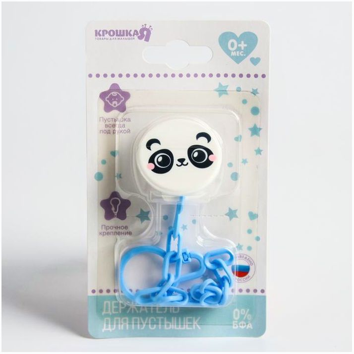 № 4734592 Держатель для соски - пустышки «Панда», на цепочке