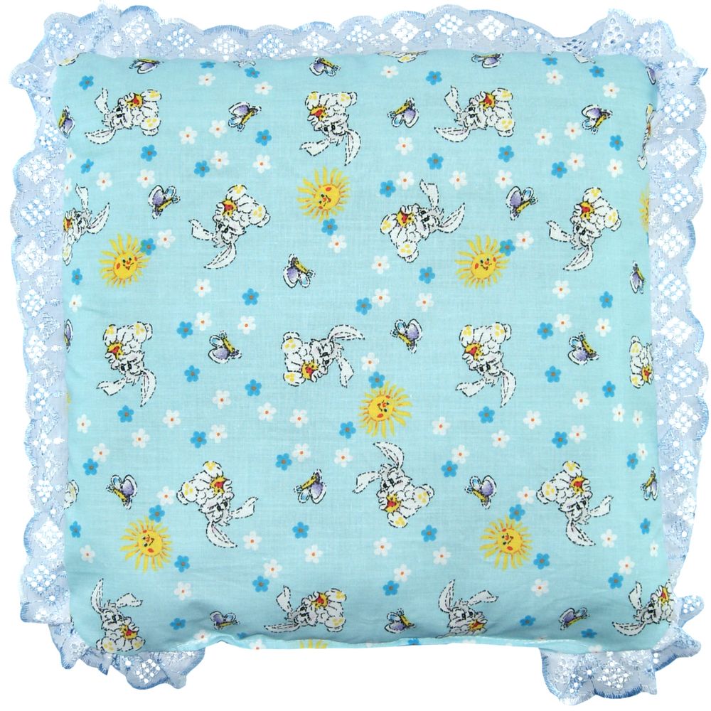 Подушка с кружевами (бязь) (синтепон 600 гр/кв.м) артикул анонс 209к_02