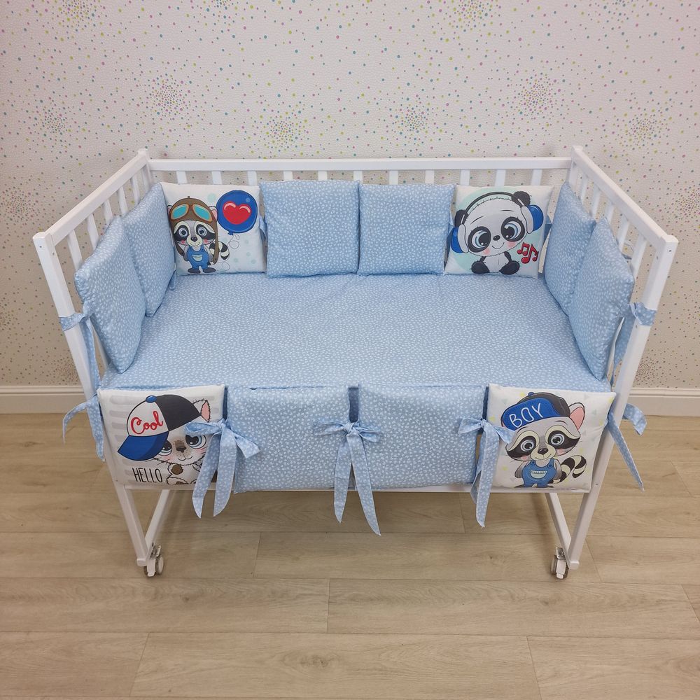 Картинка Бортик "купон" из 4+8 подушек по всему периметру кроватки (бязь/перкаль + синтепон) (№К109_4а8) цвета в ассортименте от магазина Мир детей Товары для Новорожденных