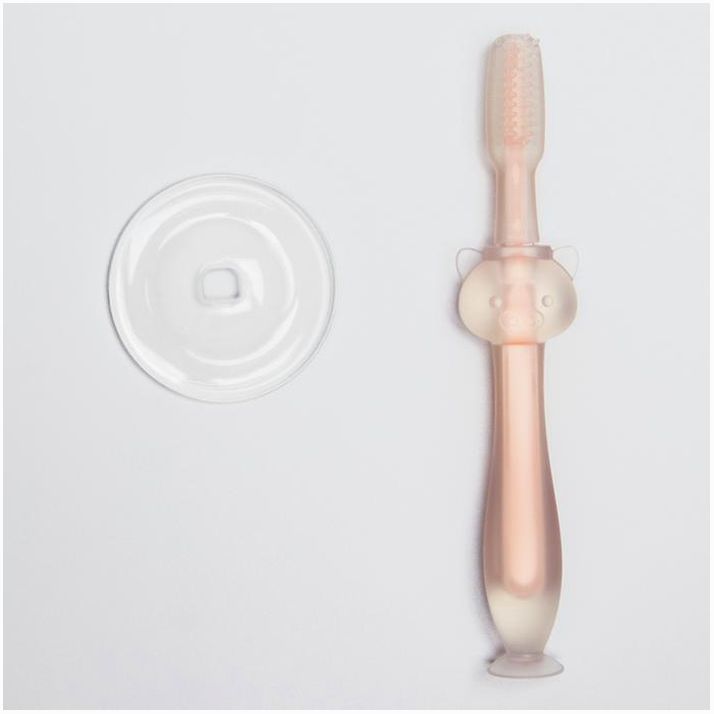 Картинка Прорезыватель, Крошка Я, щеточка, массажер для десен, грызунок для малыша,от 18 мес, цвет розовый. (№1886898) от магазина Мир детей Товары для Новорожденных