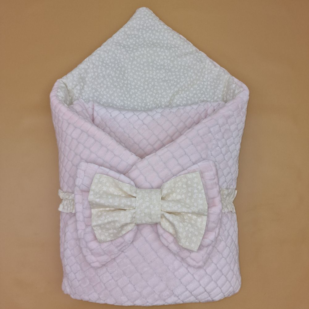 Комплект на выписку 2 пр: одеяло+бант (двухсторонний) артикул анонс 1876в-0-1_м_08