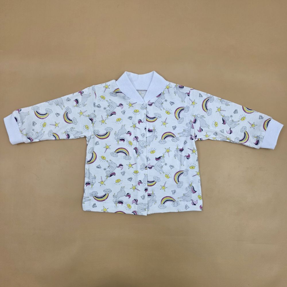 Кофточка №2 (кулирка, воротничок и манжеты - резинка, кнопки) артикул анонс 0757-68МД