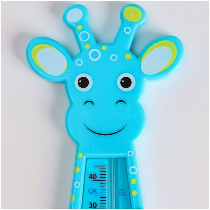 Картинка Термометр для воды Giraffe, цвет голубой. Безртутный на керосиновой основе (№7697979) от магазина Мир детей Товары для Новорожденных