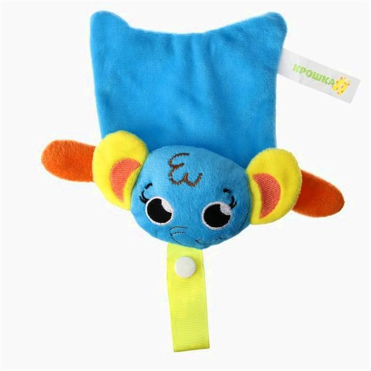 Картинка Пустышка/комфортер «Слоник», силиконовая, с мягкой игрушкой от 3 мес (№3612536) от магазина Мир детей Товары для Новорожденных