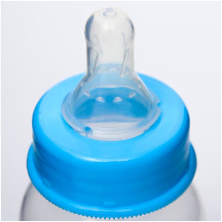 № 1542176 Бутылочка 3 в 1 «Любимый сыночек» в комплекте ложка и носик-поильник, 150 мл, от 6 мес, цвет голубой